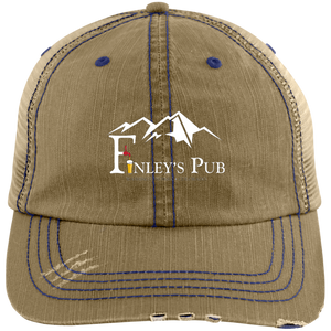 6990 Distressed Unstructured Trucker Cap